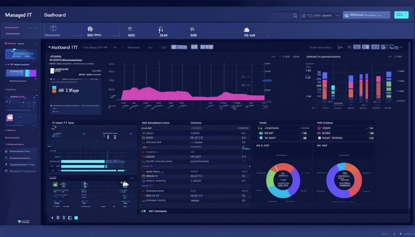 Managed IT service Dashboard with incidents reported